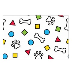 Dog Paw Seamless Pattern Footprint Bone Waist Pouch (Small) from ArtsNow.com Loop