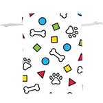 Dog Paw Seamless Pattern Footprint Bone Lightweight Drawstring Pouch (XL)