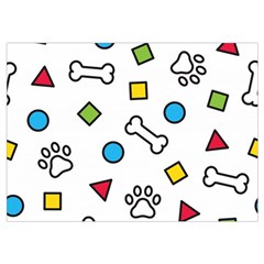 Dog Paw Seamless Pattern Footprint Bone Wristlet Pouch Bag (Small) from ArtsNow.com Belt Loop