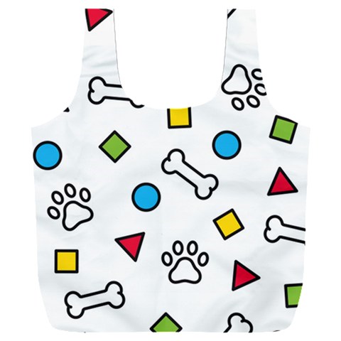Dog Paw Seamless Pattern Footprint Bone Full Print Recycle Bag (XXXL) from ArtsNow.com Front