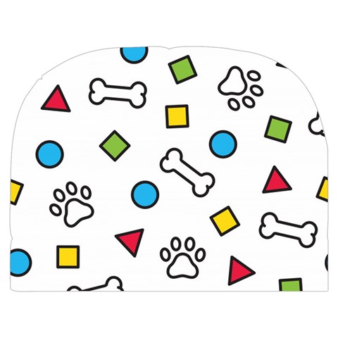 Dog Paw Seamless Pattern Footprint Bone Make Up Case (Medium) from ArtsNow.com Front