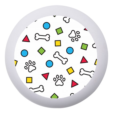 Dog Paw Seamless Pattern Footprint Bone Dento Box with Mirror from ArtsNow.com Front