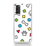 Dog Paw Seamless Pattern Footprint Bone Samsung Galaxy S20 6.2 Inch TPU UV Case