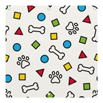 Dog Paw Seamless Pattern Footprint Bone Banner and Sign 3  x 3 