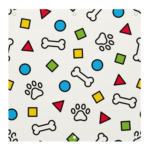 Dog Paw Seamless Pattern Footprint Bone Banner and Sign 4  x 4  from ArtsNow.com Front