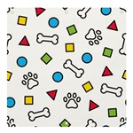 Dog Paw Seamless Pattern Footprint Bone Banner and Sign 4  x 4 