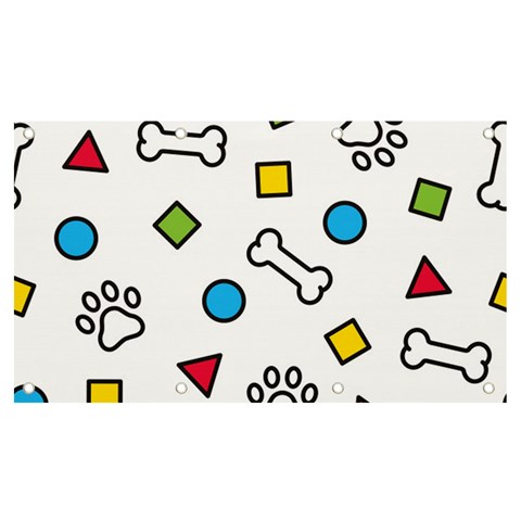 Dog Paw Seamless Pattern Footprint Bone Banner and Sign 7  x 4  from ArtsNow.com Front