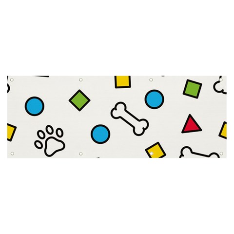 Dog Paw Seamless Pattern Footprint Bone Banner and Sign 8  x 3  from ArtsNow.com Front