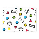Dog Paw Seamless Pattern Footprint Bone Crystal Sticker (A4)
