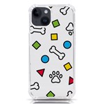 Dog Paw Seamless Pattern Footprint Bone iPhone 14 TPU UV Print Case