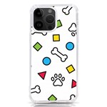 Dog Paw Seamless Pattern Footprint Bone iPhone 14 Pro Max TPU UV Print Case