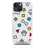 Dog Paw Seamless Pattern Footprint Bone iPhone 13 mini TPU UV Print Case