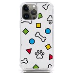 Dog Paw Seamless Pattern Footprint Bone iPhone 13 Pro Max TPU UV Print Case