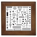Pattern Hipster Abstract Form Geometric Line Variety Shapes Polkadots Fashion Style Seamless Framed Tile