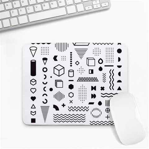 Pattern Hipster Abstract Form Geometric Line Variety Shapes Polkadots Fashion Style Seamless Small Mousepad from ArtsNow.com Front