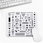 Pattern Hipster Abstract Form Geometric Line Variety Shapes Polkadots Fashion Style Seamless Small Mousepad