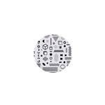 Pattern Hipster Abstract Form Geometric Line Variety Shapes Polkadots Fashion Style Seamless 1  Mini Magnets