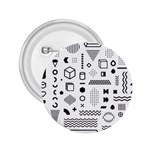 Pattern Hipster Abstract Form Geometric Line Variety Shapes Polkadots Fashion Style Seamless 2.25  Buttons