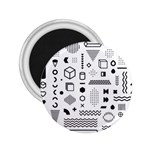 Pattern Hipster Abstract Form Geometric Line Variety Shapes Polkadots Fashion Style Seamless 2.25  Magnets