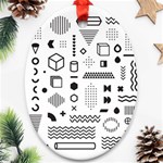 Pattern Hipster Abstract Form Geometric Line Variety Shapes Polkadots Fashion Style Seamless Ornament (Oval)