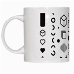 Pattern Hipster Abstract Form Geometric Line Variety Shapes Polkadots Fashion Style Seamless White Mug