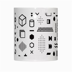 Pattern Hipster Abstract Form Geometric Line Variety Shapes Polkadots Fashion Style Seamless White Mug from ArtsNow.com Center
