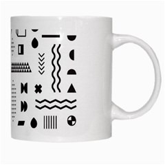 Pattern Hipster Abstract Form Geometric Line Variety Shapes Polkadots Fashion Style Seamless White Mug from ArtsNow.com Right