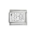 Pattern Hipster Abstract Form Geometric Line Variety Shapes Polkadots Fashion Style Seamless Italian Charm (9mm)