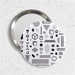 Pattern Hipster Abstract Form Geometric Line Variety Shapes Polkadots Fashion Style Seamless 2.25  Handbag Mirrors