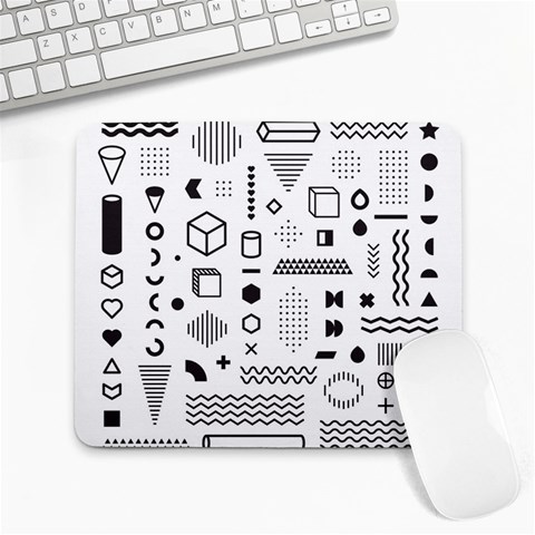 Pattern Hipster Abstract Form Geometric Line Variety Shapes Polkadots Fashion Style Seamless Large Mousepad from ArtsNow.com Front
