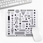 Pattern Hipster Abstract Form Geometric Line Variety Shapes Polkadots Fashion Style Seamless Large Mousepad