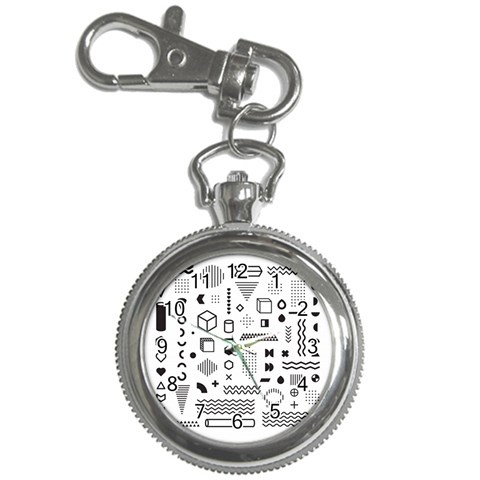 Pattern Hipster Abstract Form Geometric Line Variety Shapes Polkadots Fashion Style Seamless Key Chain Watches from ArtsNow.com Front