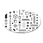 Pattern Hipster Abstract Form Geometric Line Variety Shapes Polkadots Fashion Style Seamless Oval Magnet