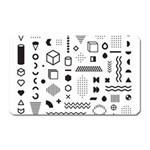 Pattern Hipster Abstract Form Geometric Line Variety Shapes Polkadots Fashion Style Seamless Magnet (Rectangular)