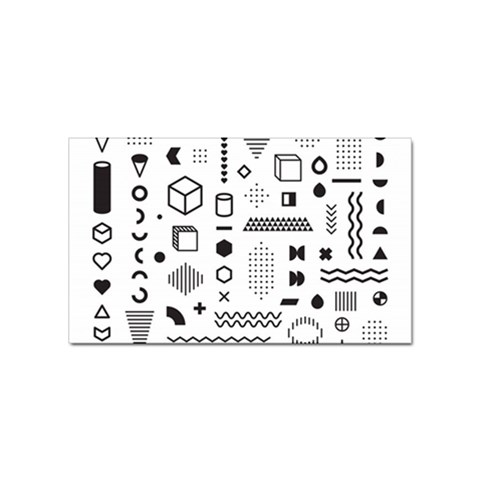 Pattern Hipster Abstract Form Geometric Line Variety Shapes Polkadots Fashion Style Seamless Sticker Rectangular (10 pack) from ArtsNow.com Front