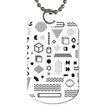 Pattern Hipster Abstract Form Geometric Line Variety Shapes Polkadots Fashion Style Seamless Dog Tag (Two Sides)