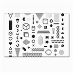 Pattern Hipster Abstract Form Geometric Line Variety Shapes Polkadots Fashion Style Seamless Postcard 4 x 6  (Pkg of 10)