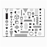 Pattern Hipster Abstract Form Geometric Line Variety Shapes Polkadots Fashion Style Seamless Postcards 5  x 7  (Pkg of 10)