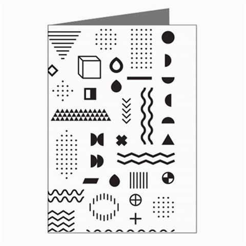 Pattern Hipster Abstract Form Geometric Line Variety Shapes Polkadots Fashion Style Seamless Greeting Card from ArtsNow.com Left