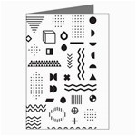 Pattern Hipster Abstract Form Geometric Line Variety Shapes Polkadots Fashion Style Seamless Greeting Cards (Pkg of 8)