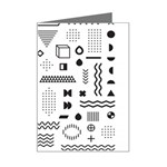 Pattern Hipster Abstract Form Geometric Line Variety Shapes Polkadots Fashion Style Seamless Mini Greeting Card