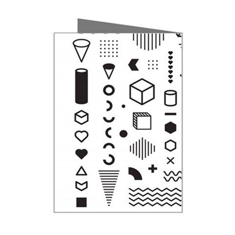 Pattern Hipster Abstract Form Geometric Line Variety Shapes Polkadots Fashion Style Seamless Mini Greeting Card from ArtsNow.com Right