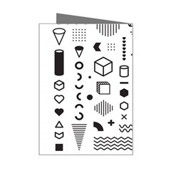 Pattern Hipster Abstract Form Geometric Line Variety Shapes Polkadots Fashion Style Seamless Mini Greeting Card from ArtsNow.com Right