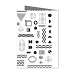 Pattern Hipster Abstract Form Geometric Line Variety Shapes Polkadots Fashion Style Seamless Mini Greeting Cards (Pkg of 8)