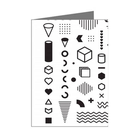 Pattern Hipster Abstract Form Geometric Line Variety Shapes Polkadots Fashion Style Seamless Mini Greeting Cards (Pkg of 8) from ArtsNow.com Right