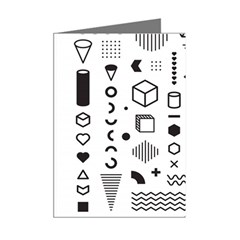 Pattern Hipster Abstract Form Geometric Line Variety Shapes Polkadots Fashion Style Seamless Mini Greeting Cards (Pkg of 8) from ArtsNow.com Right