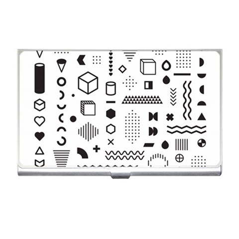 Pattern Hipster Abstract Form Geometric Line Variety Shapes Polkadots Fashion Style Seamless Business Card Holder from ArtsNow.com Front