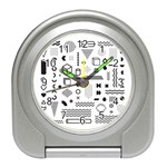 Pattern Hipster Abstract Form Geometric Line Variety Shapes Polkadots Fashion Style Seamless Travel Alarm Clock