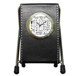 Pattern Hipster Abstract Form Geometric Line Variety Shapes Polkadots Fashion Style Seamless Pen Holder Desk Clock