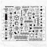 Pattern Hipster Abstract Form Geometric Line Variety Shapes Polkadots Fashion Style Seamless Rectangular Jigsaw Puzzl